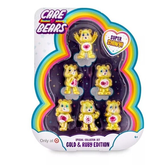Care Bears Gold and Ruby Edition Special Collector Set 6-PK Bears Exclusive - Picture 1 of 2